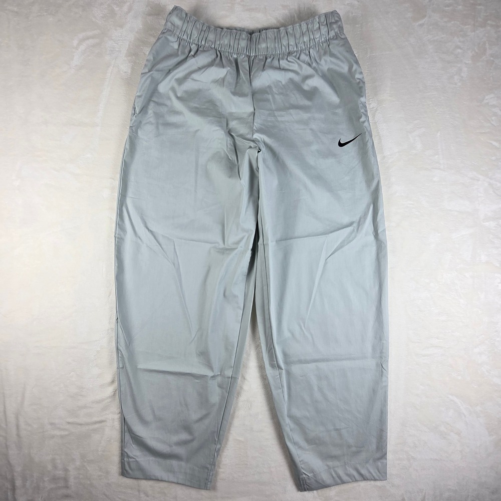 Nike Woven Pants Womens Medium Grey Loose Fit High Rise Gorpcore Utility Tech